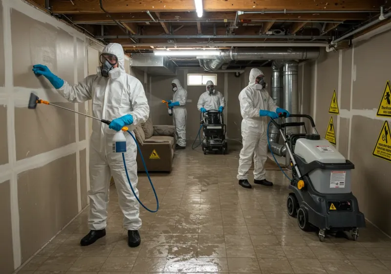 Basement Moisture Removal and Structural Drying process in Kearns, UT